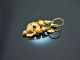 Um 1850! Seltene Biedermeier Ohrringe mit Almandinen und Email Gold 750