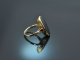 Um 1930! Historischer Wappen Siegel Ring mit Onyx Gold 333