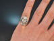 Um 1920! Edler Art Deco Ring mit Diamanten und Saphiren Wei&szlig;gold 750