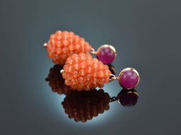 Color Blocking! Tropfen Ohrringe Karneol Roter Achat...