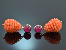 Color Blocking! Tropfen Ohrringe Karneol Roter Achat...