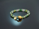 Rosemary! Zweireihiges Fancy Armband mit Jade Aventurin und Rosenquarz Silber 925 vergoldet