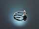 Klassisch schön! Feiner Saphir Brillant Ring Weiß Gold 585
