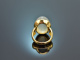 Um 1990! Imposanter Ring mit feinstem Mondstein Gold 750