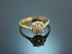 England um 1910! Daisy Ring mit Altschliffdiamanten 0,45...