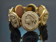 Italien um 1870! Feines Lava Kameen Armband Metall vergoldet