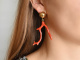 Boho Style! Groe Ast Korallen Ohrringe Silber 925 vergoldet