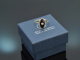 Um 1910! Historischer Ring mit Diamantrose und Onyx Gold 585