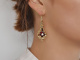 Um 1850! Biedermeier Ohrringe mit Granaten und Perlen Gold 585
