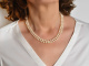Around 1980! Classic Akoya cultured pearls necklace 2 rows clasp gold 585