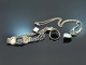 Um 1960! Trachten Set aus Kette Armband und Ring mit Granaten Silber 835