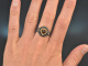 Um 1960! Trachten Set aus Kette Armband und Ring mit Granaten Silber 835