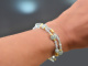 Sea Blue! Fancy Armband aus Aquamarin Apatit Angelit Silber 925 vergoldet