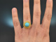 Um 1965! Schicker Sixties T&uuml;rkis Ring Gold 750