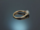 England um 1910! Historischer Ring mit hellblauem Zirkon Gold 750 und Platin