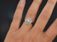 Um 1920! Art Deco Diamant Ring Weiß Gold 750