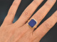 Um 1970! Klassischer Wappen Siegel Ring mit Lapislazuli Gold 585