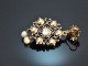 Um 1800! Antiker Anhänger mit Diamanten und Perlen gefasst in Silber und Gold