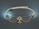 Around 1960! Beautiful traditional costume necklace with garnets silver 835
