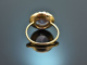 England um 1900! Viktorianischer Ring mit Amethyst und Saatperlen Gold 375