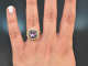 England um 1900! Viktorianischer Ring mit Amethyst und Saatperlen Gold 375