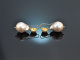 Pretty Pearls! Zarte Ohrringe Graue Zucht Perlen Silber 925 vergoldet