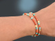Ocean Dreams! Fancy Armband 2reihig Koralle T&uuml;rkis Silber 925 vergoldet