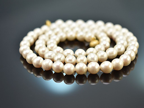 Long Pearls! Lange gro&szlig;e S&uuml;&szlig;wasser Zuchtperlen Kette Silber 925 vergoldet