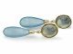 Soft Blue! Feine groe Aquamarin Tropfen Ohrringe Gold 585