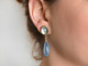 Soft Blue! Feine groe Aquamarin Tropfen Ohrringe Gold 585