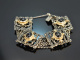 Around 1970! Especially beautiful traditional bracelet with garnets silver 925