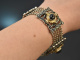 Around 1970! Especially beautiful traditional bracelet with garnets silver 925
