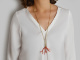 Boho Style! Groer Korallen Ast Anhnger mit langer Kette Silber 925 vergoldet