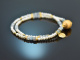 Tiny Pearls! Zartes Fancy Armband mit Aquamarin und Zuchtperlen Silber 925 vergoldet