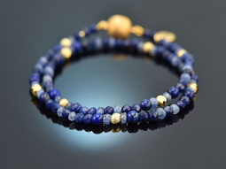 Blue Tones! Fancy Armband mit Saphir Sodalith Lapislazuli...