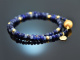 Blue Tones! Fancy Armband mit Saphir Sodalith Lapislazuli Silber 925 vergoldet