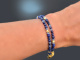 Blue Tones! Fancy Armband mit Saphir Sodalith Lapislazuli Silber 925 vergoldet