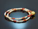 Tiny Pearls! Fancy Armband mit Koralle und Zuchtperlen Silber 925 vergoldet