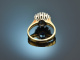 Um 1970! Klassischer Saphir Brillant Ring Gold 585