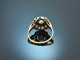 Um 1905! Historischer Ring mit Diamantrosen ca. 0,8 ct Gold 585 Platin