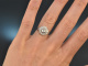 Um 1905! Historischer Ring mit Diamantrosen ca. 0,8 ct Gold 585 Platin