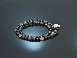 Gleaming Black! Fancy Armband mit Onyx und Labradorit...