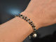 Gleaming Black! Fancy Armband mit Onyx und Labradorit Sterlingsilber 925