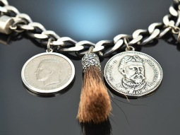 Around 1965! Beautiful charivari with coins and pendants...