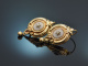 Um 1860! Biedermeier Ohrringe mit Saatperlen Gold 585