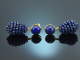 Deep Blue! Tropfen Ohrringe blauer Zirkon Lapislazuli Silber 925 vergoldet