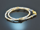 Tiny Pearls! Zartes Fancy Armband mit Angelit und Zuchtperlen Silber 925 vergoldet