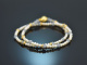 Tiny Pearls! Zartes Fancy Armband mit Angelit und Zuchtperlen Silber 925 vergoldet