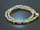 Milky Green! Fancy Armband Peridot Tsavorit Aquamarin Angelit Silber 925 ros vergoldet
