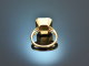 Sunny Yellow! Schwerer Design Ring mit feinem Citrin aus Gold 750